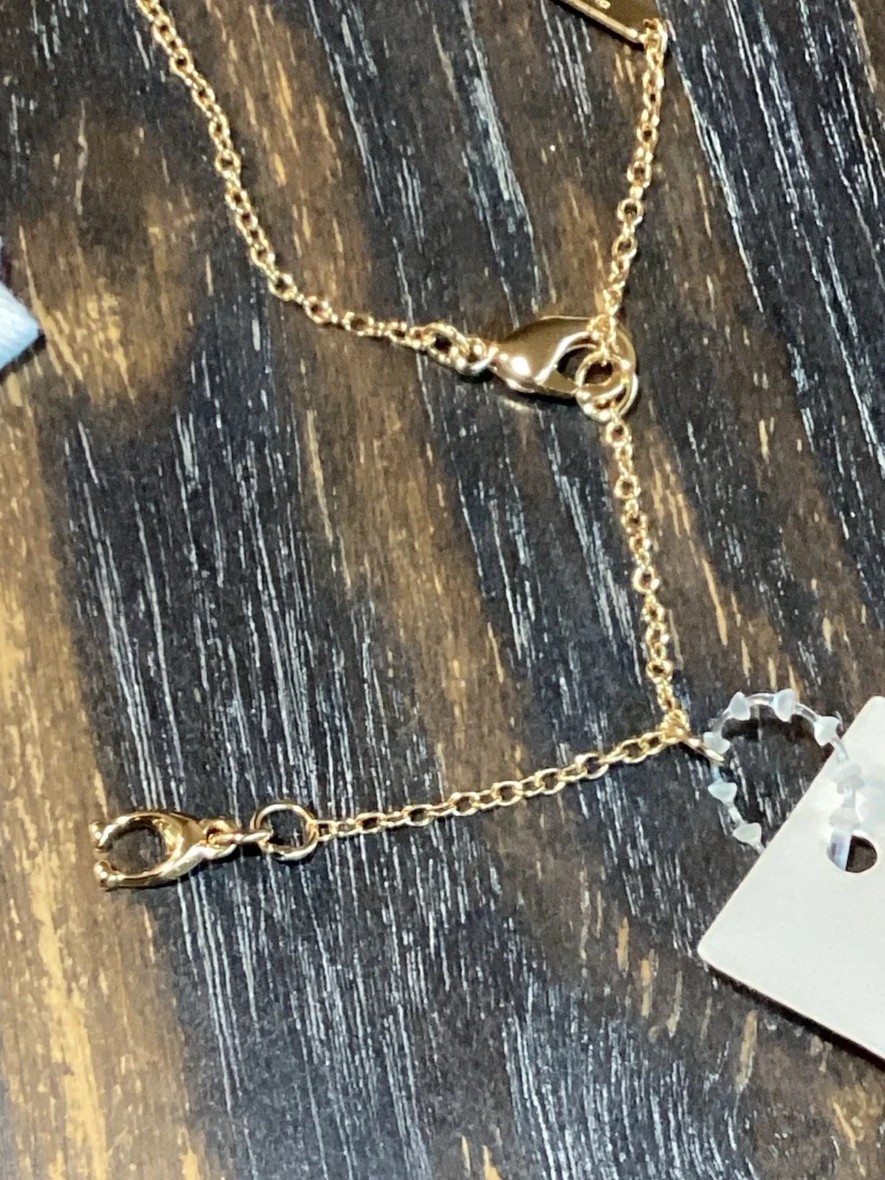 Coach Handbag Charm Pendant Gold Tone Necklace